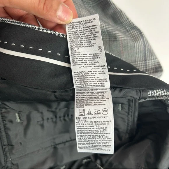 Banana republic Sloan plaid slim ankle pants size 2 mid rise multicolor - Picture 11 of 13